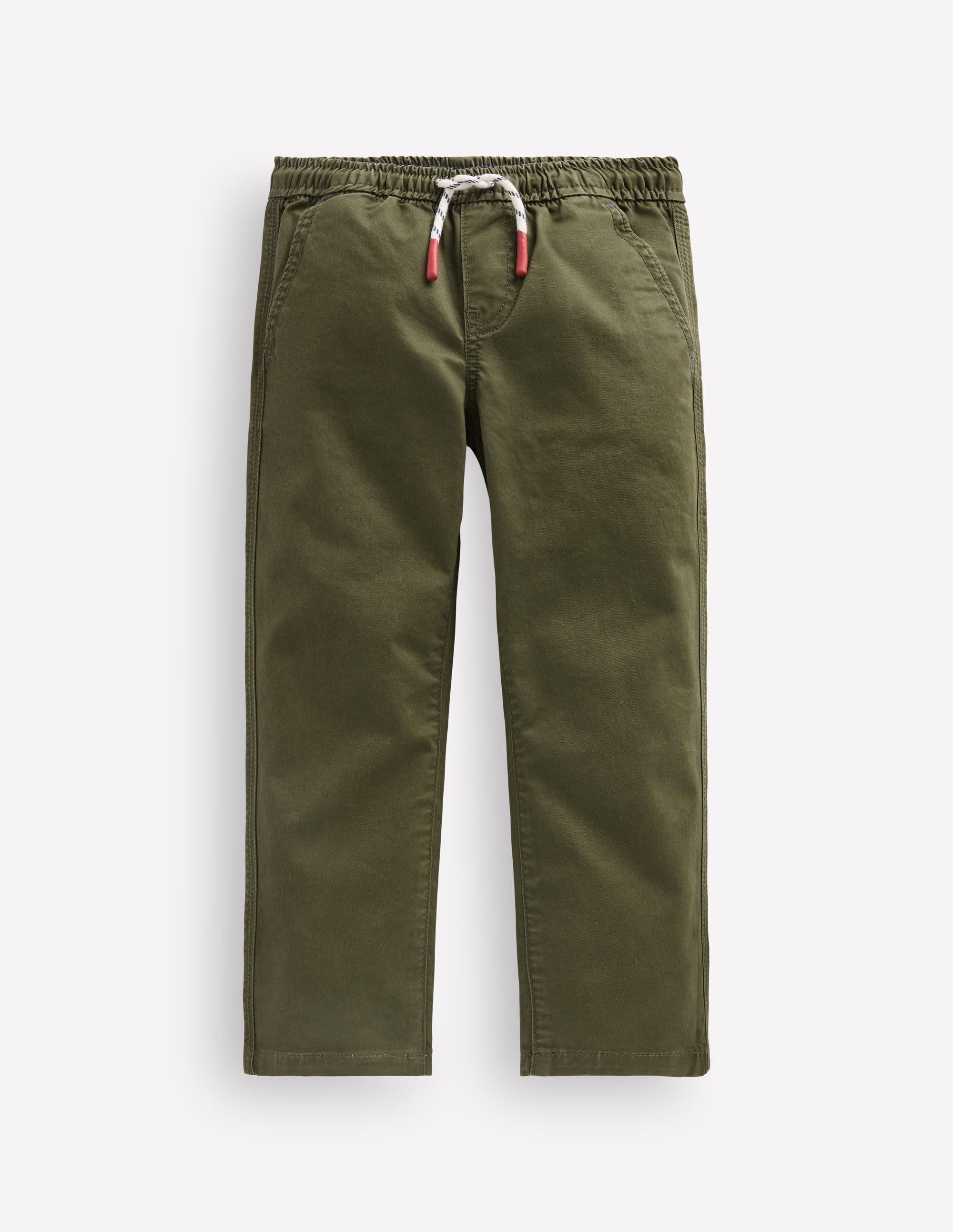 Slim Pull-on Pants-Woodland Green