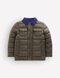 Baffled Collar Jacket-Khaki