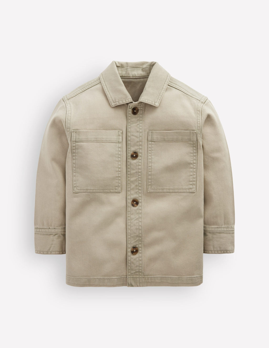 Cotton Front Pocket Overshirt-ACID WASH GREEN