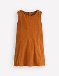 Willa Pinafore Dress-Cognac