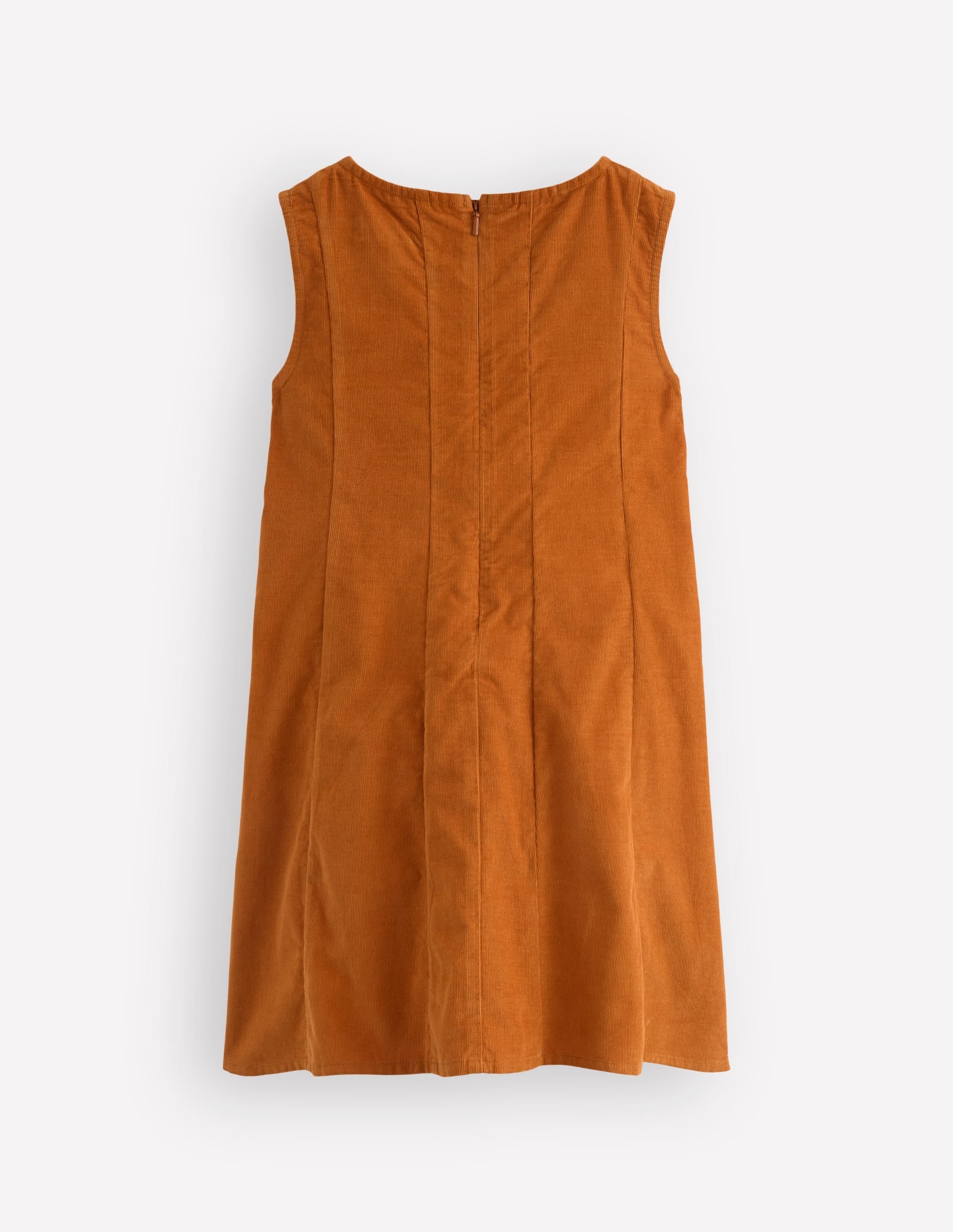 Willa Pinafore Dress-Cognac