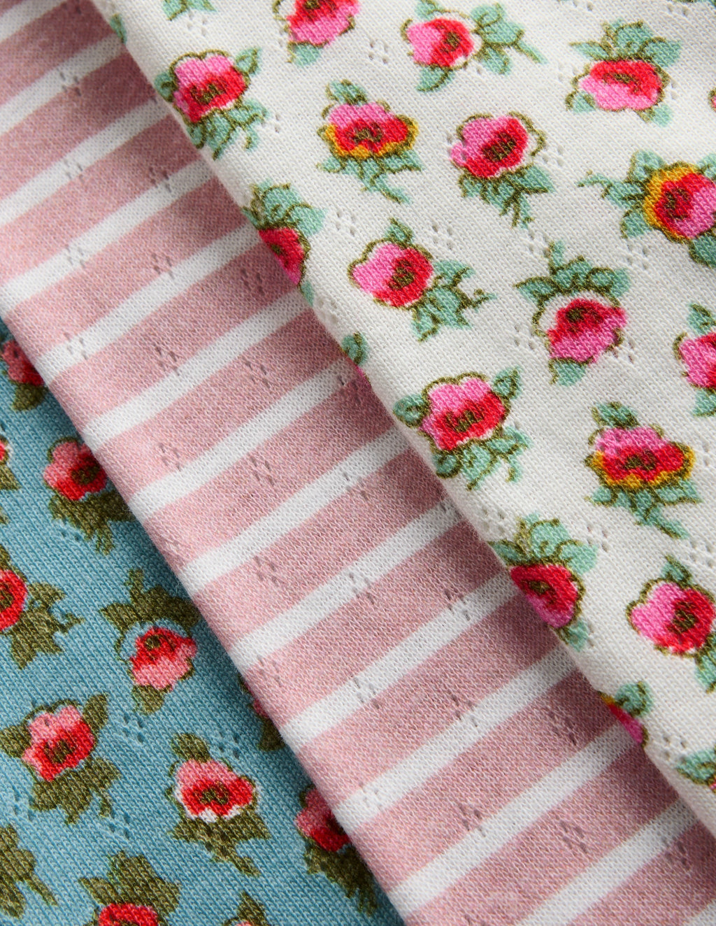 Pointelle 3-pack Leggings-Multi Floral