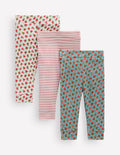 Pointelle 3-pack Leggings-Multi Floral