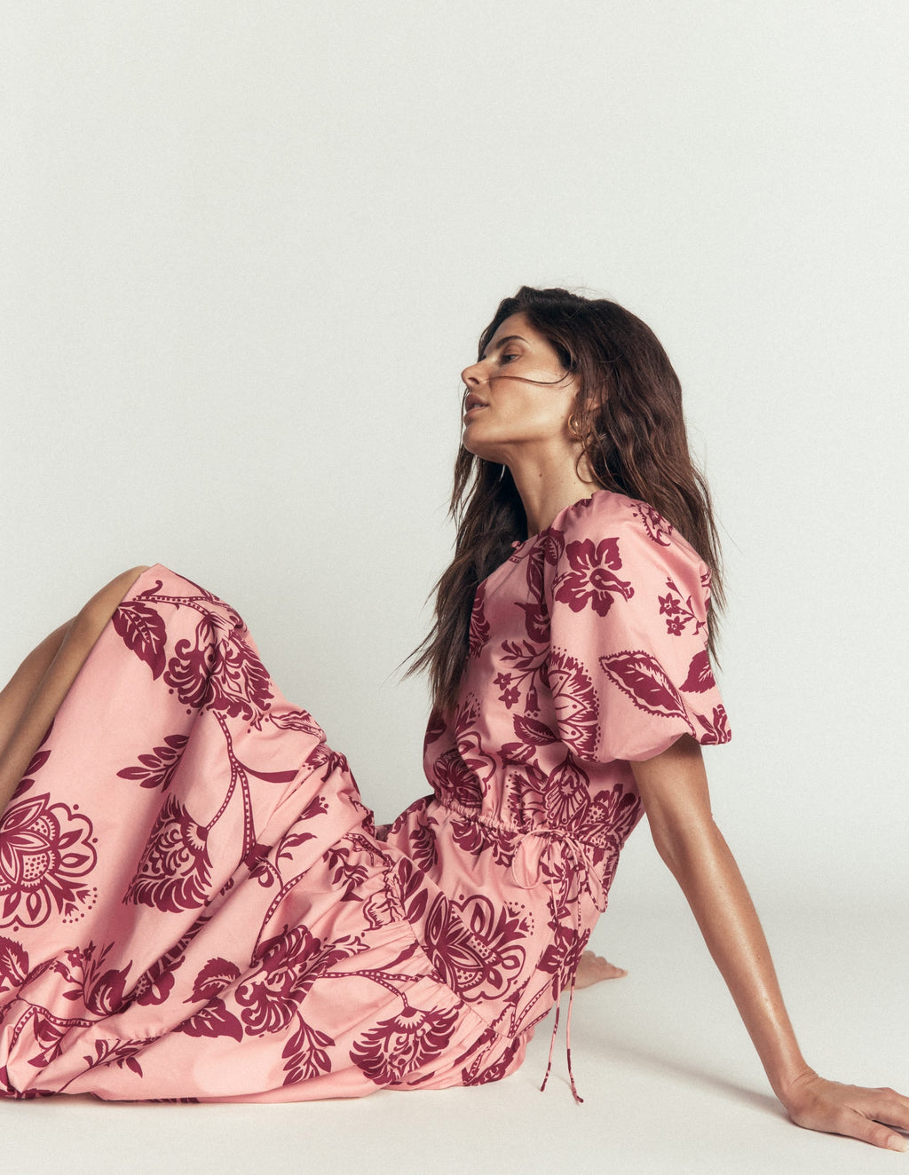 Draw Waist Fashion Dress-Chalf Pink, Planted Meadows