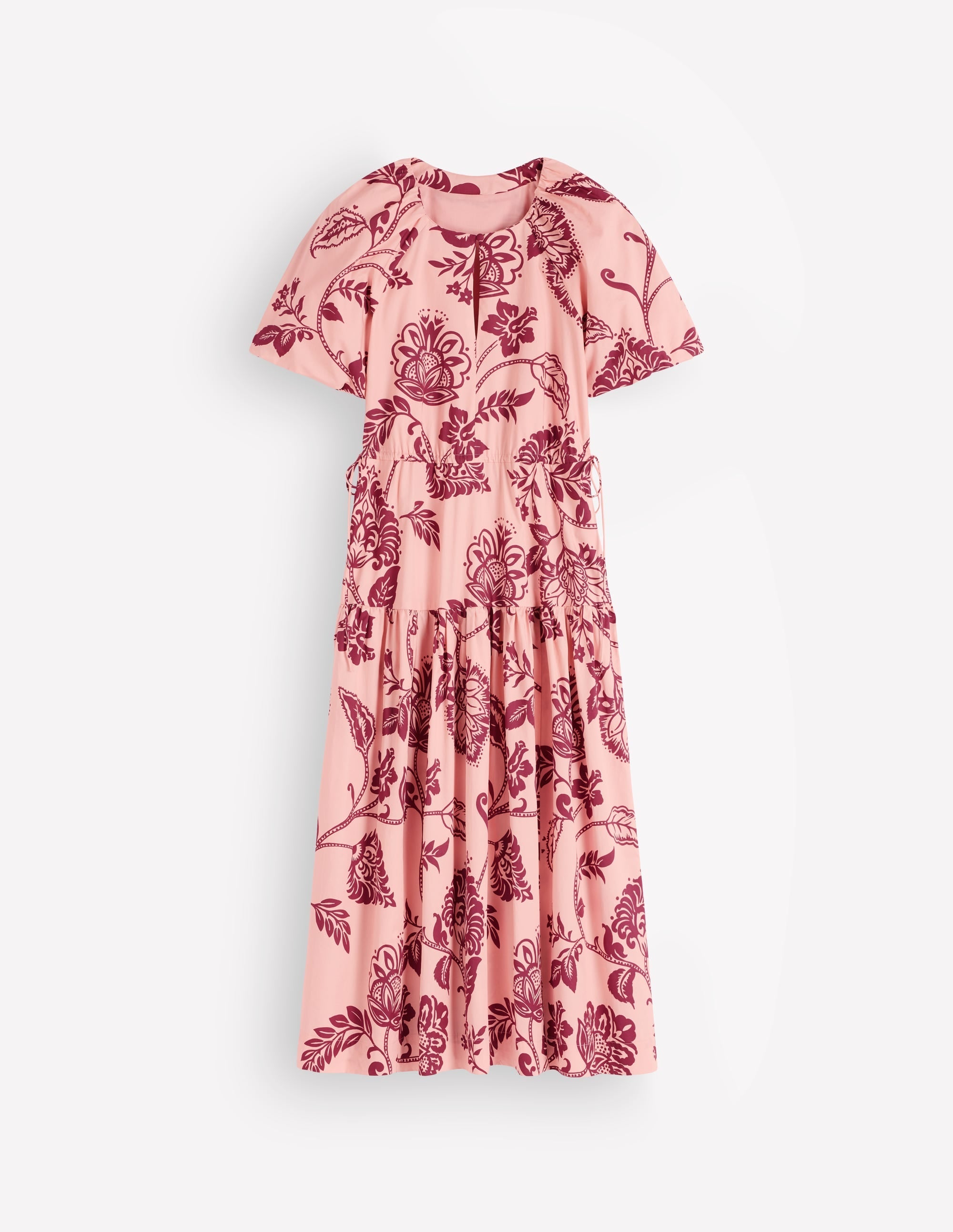 Draw Waist Fashion Dress-Chalf Pink, Planted Meadows