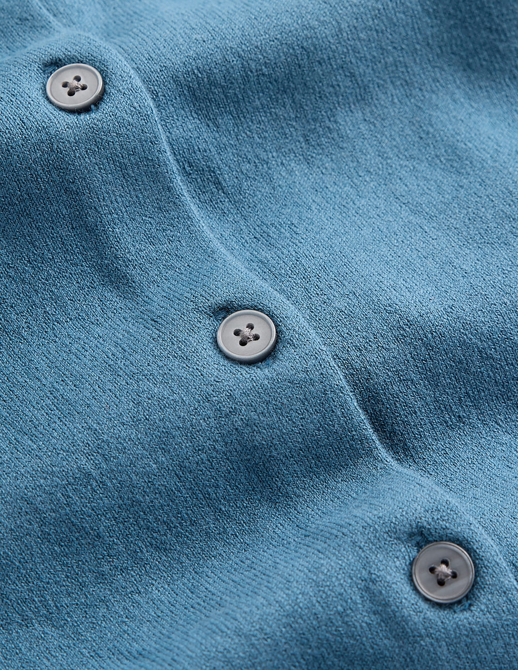 Camilla Cotton Crew Cardigan-Bright Blue