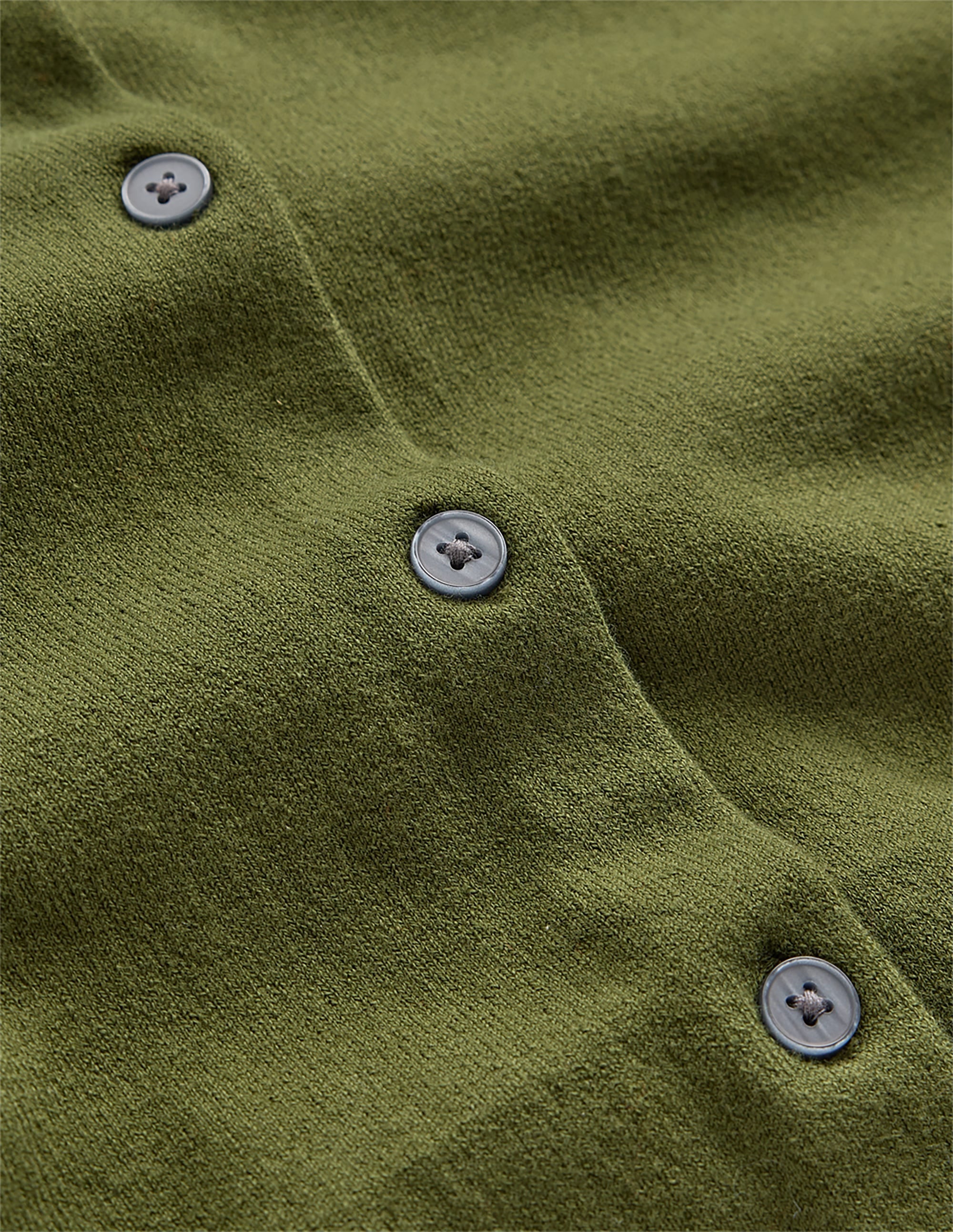 Camilla Cotton Crew Cardigan-Forest Green