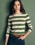 Olivia Long Sleeve Breton-Chive and Oatmeal