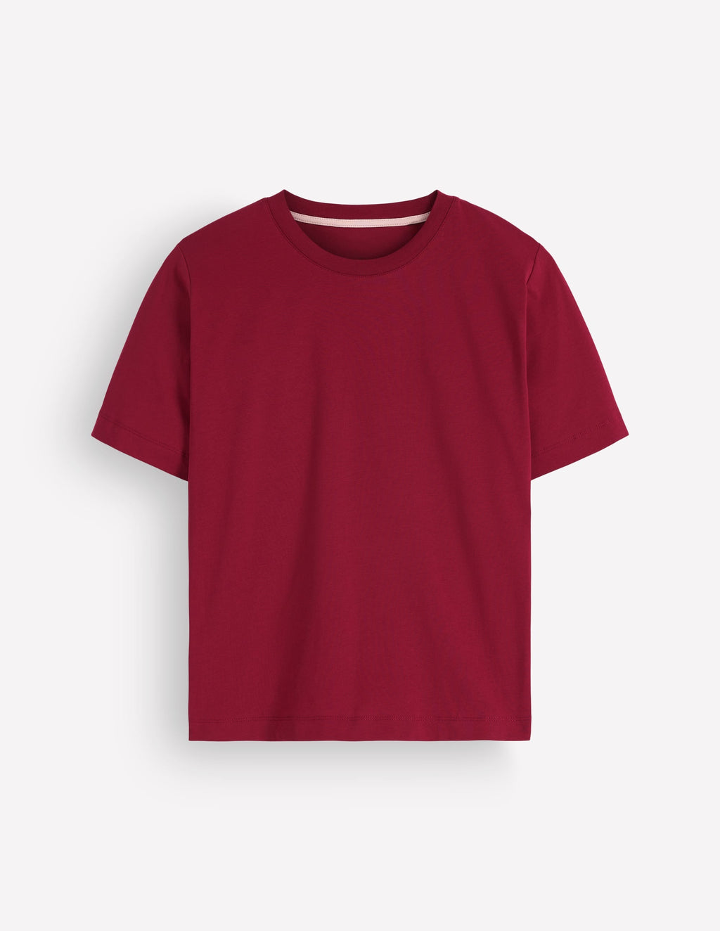 Relaxed Cotton T-shirt-Ruby Red