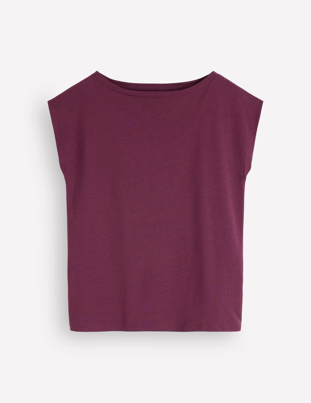 Supersoft Slash Neck T-Shirt-Dark Cherry