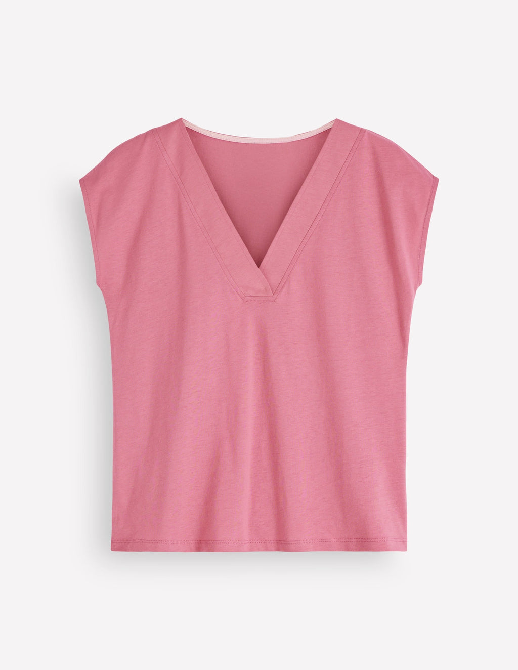 Imi Supersoft V-neck T-shirt-Pink Heather