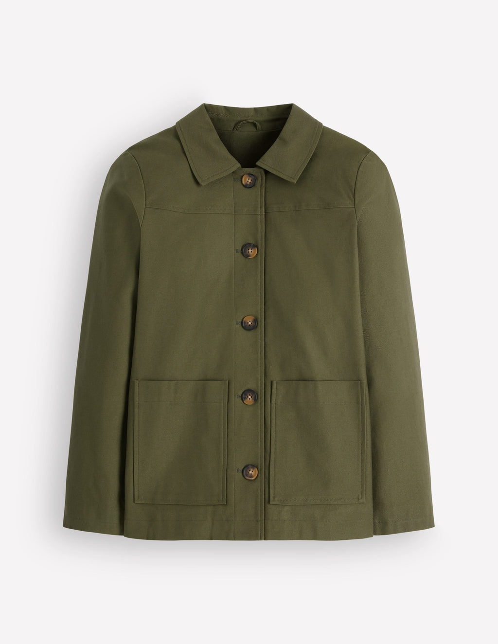Fife Cotton Chore Jacket-Khaki Embellished
